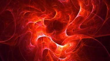 Soyut fraktal ışık arkaplanı 3 boyutlu oluşturuluyor