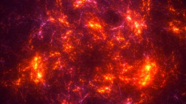 Soyut fraktal ışık arkaplanı 3 boyutlu oluşturuluyor