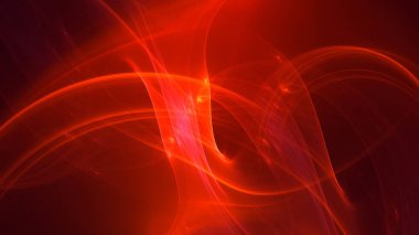 Soyut fraktal ışık arkaplanı 3 boyutlu oluşturuluyor