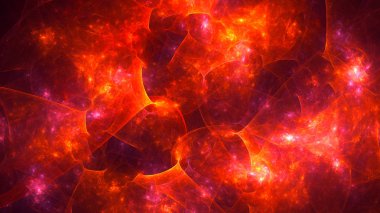 Soyut fraktal ışık arkaplanı 3 boyutlu oluşturuluyor