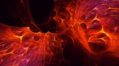 Soyut fraktal ışık arkaplanı 3 boyutlu oluşturuluyor