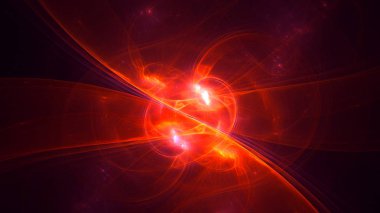 Soyut fraktal ışık arkaplanı 3 boyutlu oluşturuluyor