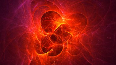 Soyut fraktal ışık arkaplanı 3 boyutlu oluşturuluyor