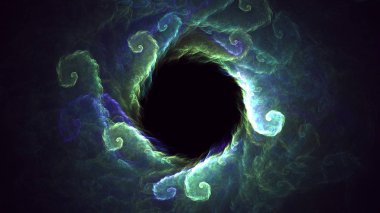 Soyut fraktal ışık arkaplanı 3 boyutlu oluşturuluyor