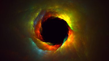 Soyut fraktal ışık arkaplanı 3 boyutlu oluşturuluyor