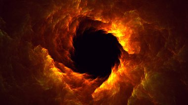 Soyut fraktal ışık arkaplanı 3 boyutlu oluşturuluyor