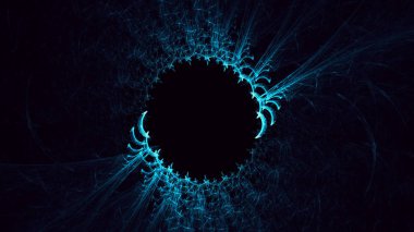 Soyut fraktal ışık arkaplanı 3 boyutlu oluşturuluyor