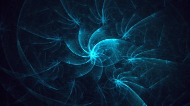 Soyut fraktal ışık arkaplanı 3 boyutlu oluşturuluyor