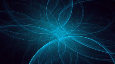 Soyut fraktal ışık arkaplanı 3 boyutlu oluşturuluyor