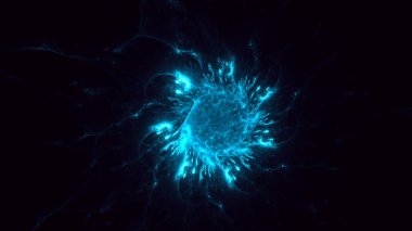 Soyut fraktal ışık arkaplanı 3 boyutlu oluşturuluyor