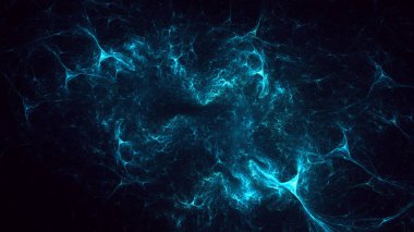 Soyut fraktal ışık arkaplanı 3 boyutlu oluşturuluyor