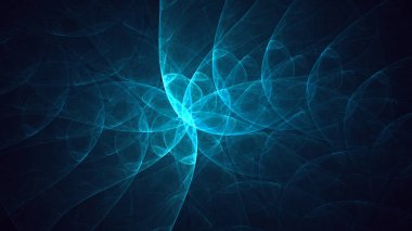 Soyut fraktal ışık arkaplanı 3 boyutlu oluşturuluyor