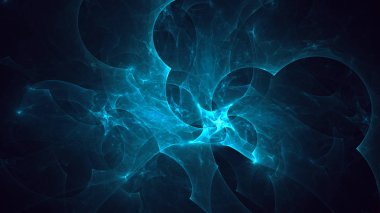 Soyut fraktal ışık arkaplanı 3 boyutlu oluşturuluyor