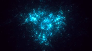 Soyut fraktal ışık arkaplanı 3 boyutlu oluşturuluyor