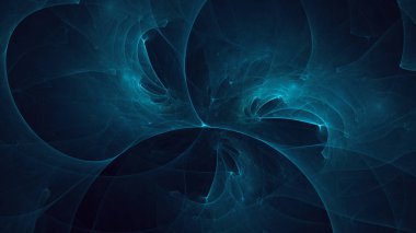 Soyut fraktal ışık arkaplanı 3 boyutlu oluşturuluyor