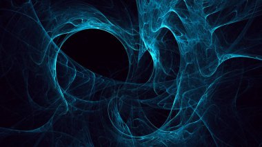 Soyut fraktal ışık arkaplanı 3 boyutlu oluşturuluyor