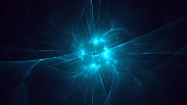 Soyut fraktal ışık arkaplanı 3 boyutlu oluşturuluyor