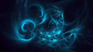 Soyut fraktal ışık arkaplanı 3 boyutlu oluşturuluyor