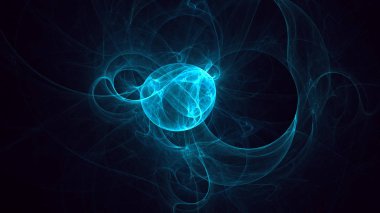 Soyut fraktal ışık arkaplanı 3 boyutlu oluşturuluyor