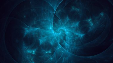 Soyut fraktal ışık arkaplanı 3 boyutlu oluşturuluyor