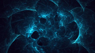 Soyut fraktal ışık arkaplanı 3 boyutlu oluşturuluyor