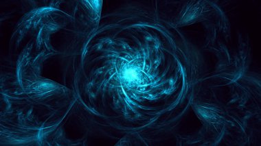 Soyut fraktal ışık arkaplanı 3 boyutlu oluşturuluyor
