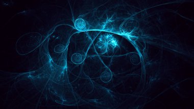 Soyut fraktal ışık arkaplanı 3 boyutlu oluşturuluyor