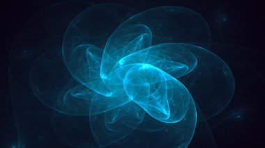 Soyut fraktal ışık arkaplanı 3 boyutlu oluşturuluyor