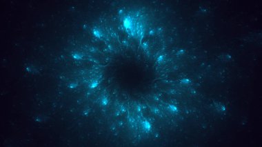 Soyut fraktal ışık arkaplanı 3 boyutlu oluşturuluyor