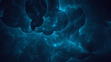 Soyut fraktal ışık arkaplanı 3 boyutlu oluşturuluyor