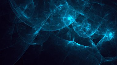 Soyut fraktal ışık arkaplanı 3 boyutlu oluşturuluyor