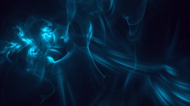 Soyut fraktal ışık arkaplanı 3 boyutlu oluşturuluyor