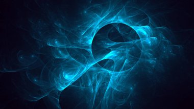 Soyut fraktal ışık arkaplanı 3 boyutlu oluşturuluyor