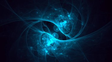 Soyut fraktal ışık arkaplanı 3 boyutlu oluşturuluyor