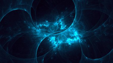 Soyut fraktal ışık arkaplanı 3 boyutlu oluşturuluyor