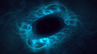 Soyut fraktal ışık arkaplanı 3 boyutlu oluşturuluyor