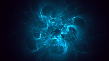 Soyut fraktal ışık arkaplanı 3 boyutlu oluşturuluyor