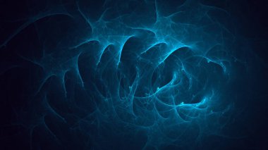 Soyut fraktal ışık arkaplanı 3 boyutlu oluşturuluyor