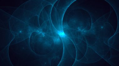 Soyut fraktal ışık arkaplanı 3 boyutlu oluşturuluyor