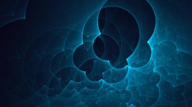 Soyut fraktal ışık arkaplanı 3 boyutlu oluşturuluyor