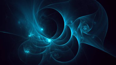 Soyut fraktal ışık arkaplanı 3 boyutlu oluşturuluyor