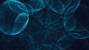 Soyut fraktal ışık arkaplanı 3 boyutlu oluşturuluyor