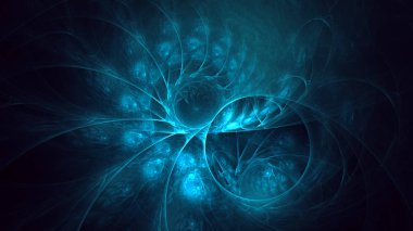 Soyut fraktal ışık arkaplanı 3 boyutlu oluşturuluyor