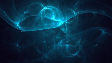 Soyut fraktal ışık arkaplanı 3 boyutlu oluşturuluyor