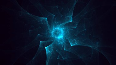 Soyut fraktal ışık arkaplanı 3 boyutlu oluşturuluyor