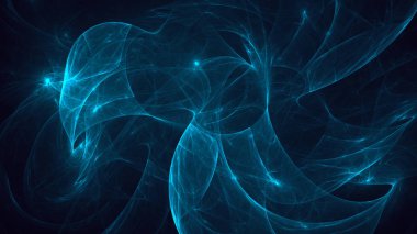 Soyut fraktal ışık arkaplanı 3 boyutlu oluşturuluyor