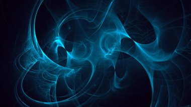 Soyut fraktal ışık arkaplanı 3 boyutlu oluşturuluyor