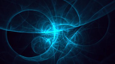 Soyut fraktal ışık arkaplanı 3 boyutlu oluşturuluyor