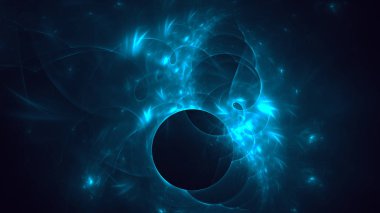 Soyut fraktal ışık arkaplanı 3 boyutlu oluşturuluyor