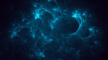 Soyut fraktal ışık arkaplanı 3 boyutlu oluşturuluyor